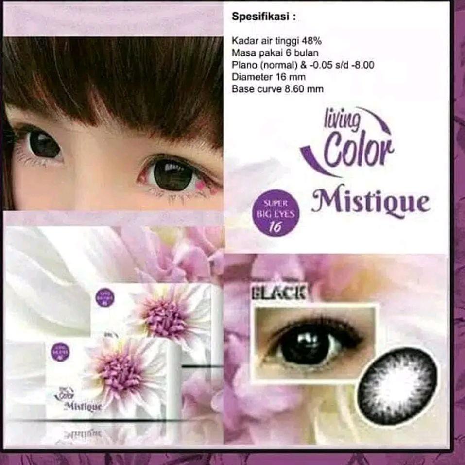 {So31au22ᵂ} SOFLEN MISTIQUE BLACK & GREY 16MM / SOFLEN MISTIQUE LIVING COLOR SUPER BIG EYES