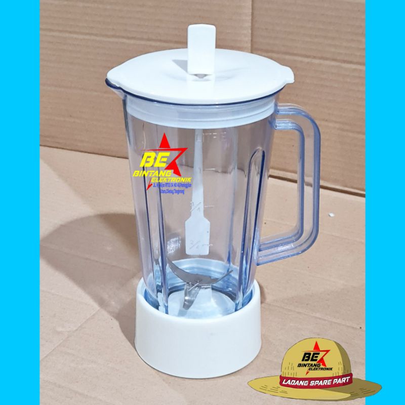 Gelas Tabung Jar Jus Blender National Omega 1 set Plastik Airlux/Sanex/Viva/Gmc/Viar