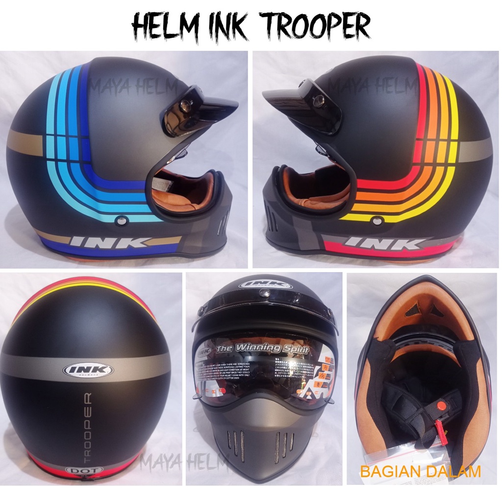 Helm INK Trooper Borderline model Retro Full Face Original INK