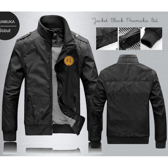Unik JAKET PRIA BOLAK BALIK DC parasut MAROON HITA fashion Q8B0 Jaket Black Pramuka / Jaket Mo