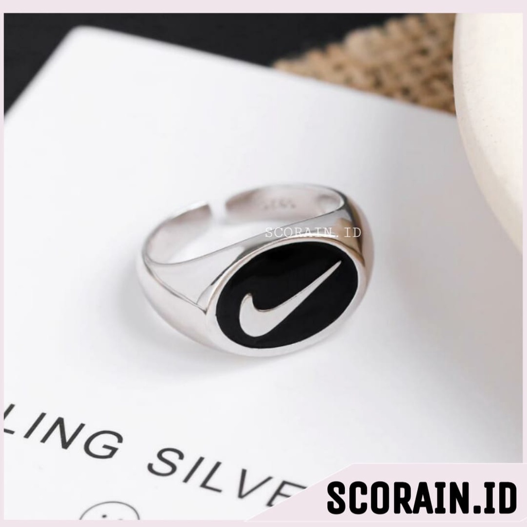 CINCIN NIKESPENCER OVAL PERSEGI | NIKESPENCER RING CEWE COWO COUPLE KEKINIAN | SPORTY RING FASHION | CINICIN KOREA MURAH KEKINIAN