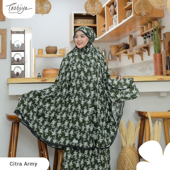 

MUKENA TAZBIYA ALLOVER CITRA SERIES ALLSIZE - ARMY