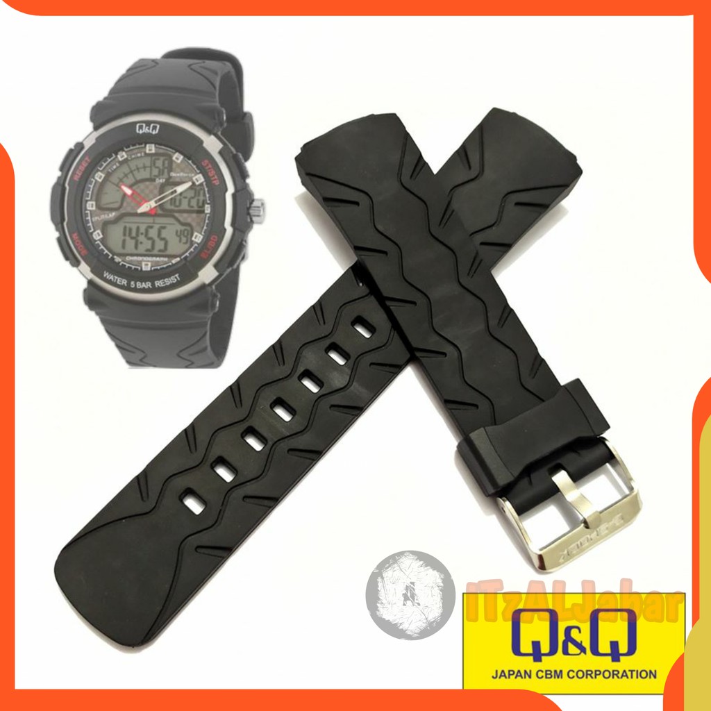 Tali jam tangan Q&amp;Q M012 Rubber strap Tali jam QQ M012