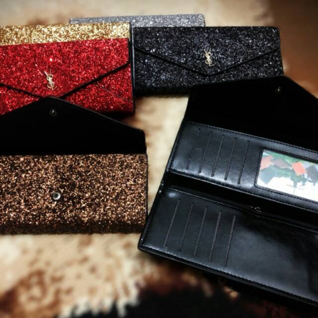 Dompet wanita Blink Glitter amplop/elegant/simple model /kado/gift