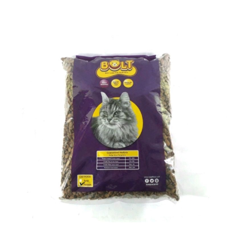 Pakan kucing Bolt repack 1kg