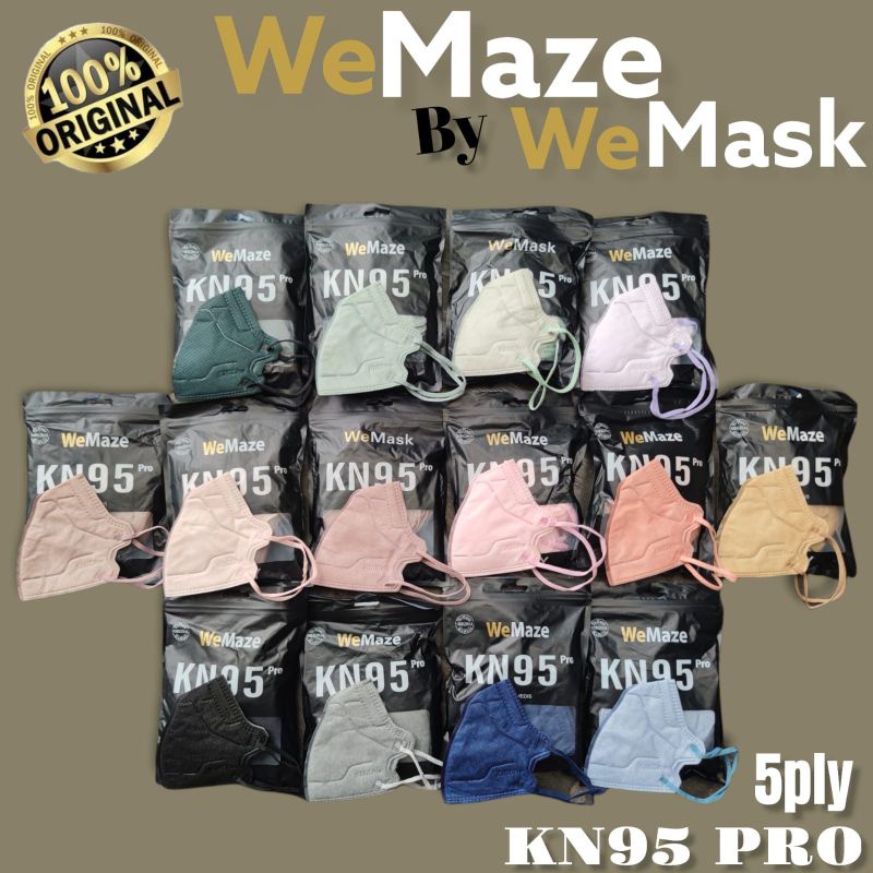 READY MASKER KN95 KN PRO WE MAZE WEMAZE KN WEMASK PRO ISI 10 LBR PER PACK WARNA WARNI