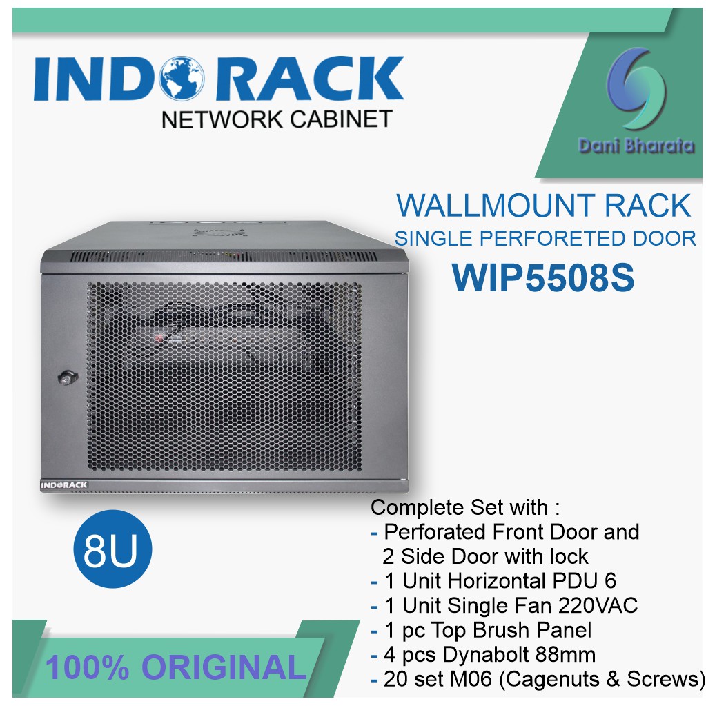 Wallmount Rack WIP5508S Rack Server 8U Single Perforated Door 19 inch Series
