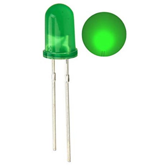 LED Diffused 5mm Green Hijau lampu Led diode super terang High Quality