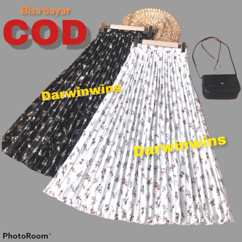 Jual Rok daisy ROK PLISKET DAILY FLOWERS PREMIUM Rok plisket bunga Rok