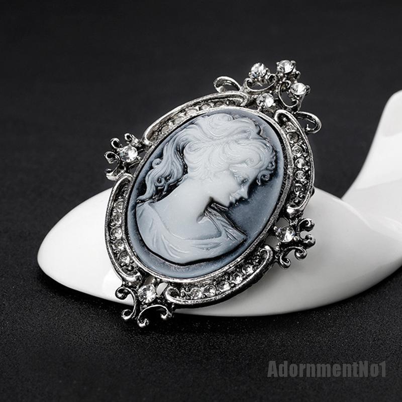 (Adornmentno1) Bros Pin Wanita Desain Cameo Victoria Hias Kristal Untuk Pesta Nikah