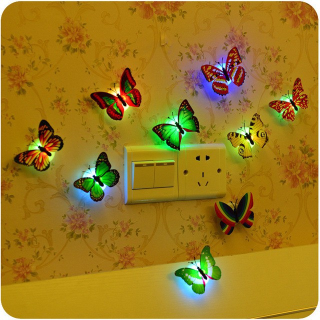 Kupu Kupu LED Lampu Kamar LED Model Kupu Kupu Butterfly Dekorasi Dinding / TS-72