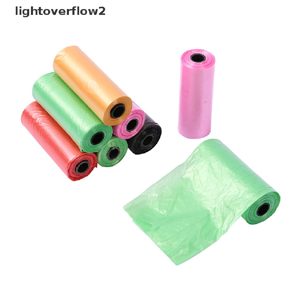 (lightoverflow2) 15pcs / set Kantong Holder Kotoran Anjing / Kucing