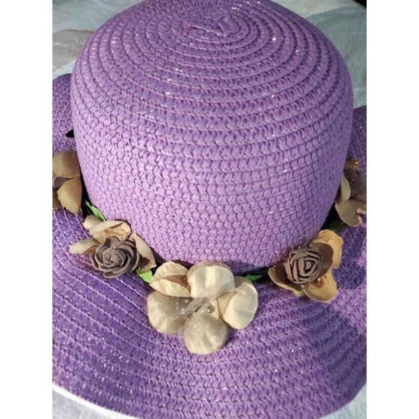 Topi pantai anak flowly summerhat kids import-4
