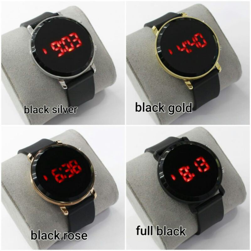 [KWS-✅COD] JAM TANGAN WANITA LED WATCH TERBARU 2021 STRAP RUBBER DIGITAL LD-15 CASE BULAT