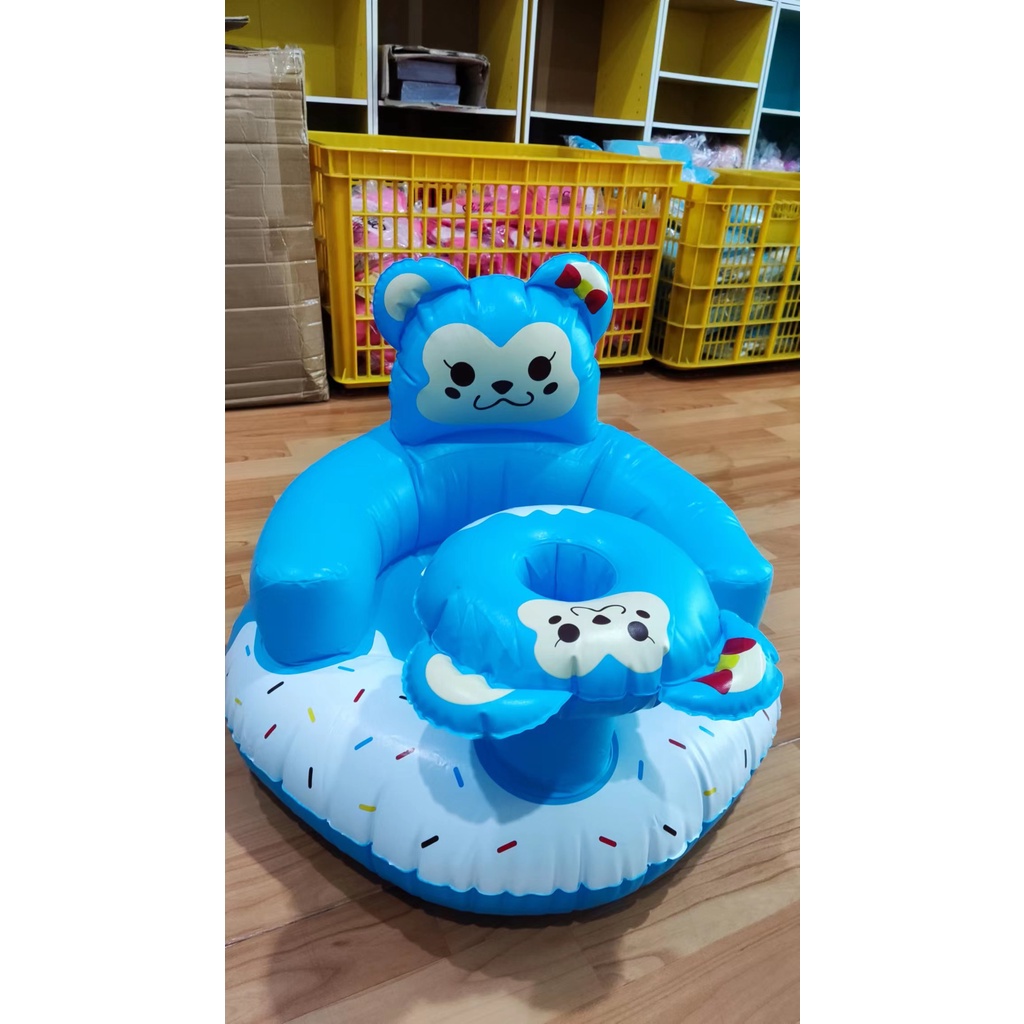 【JKT READY100】Sofa tiup anak-anak, cocok untuk anak laki-laki, perempuan, makan, mandi, bermain monyet biru