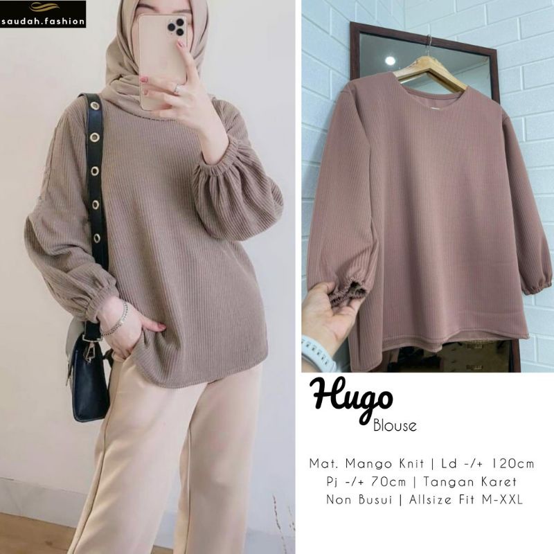 Hugo Blouse Wanita Premium