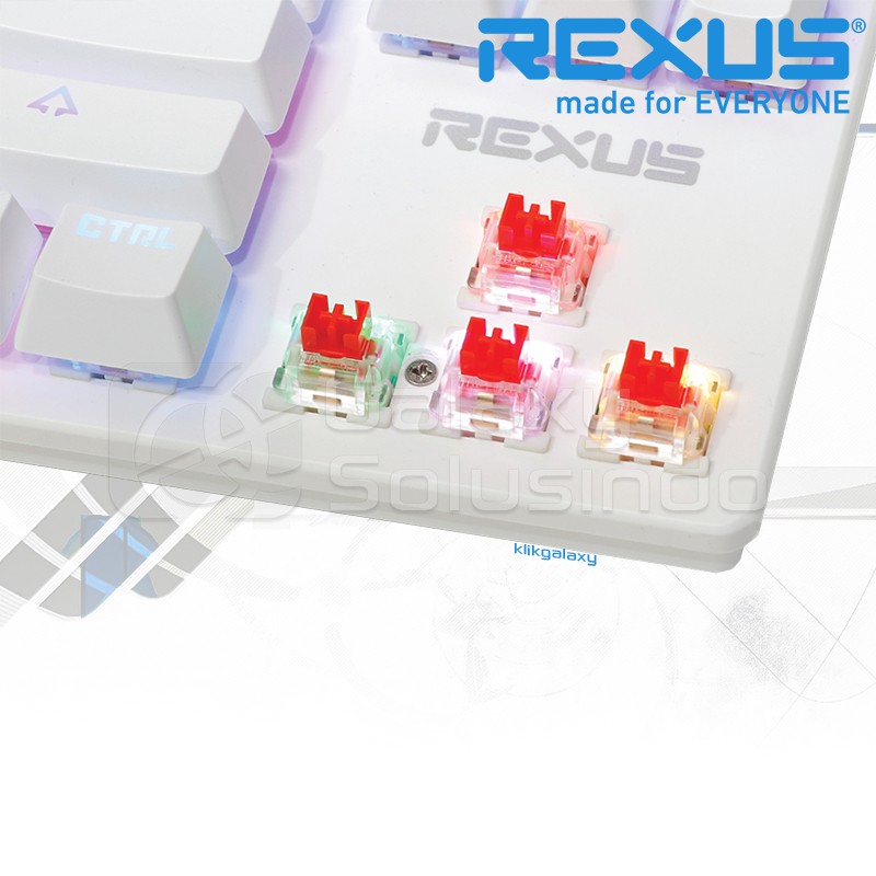 Rexus LEGIONARE MX9 White TKL Mechanical Gaming Keyboard - Red Switch