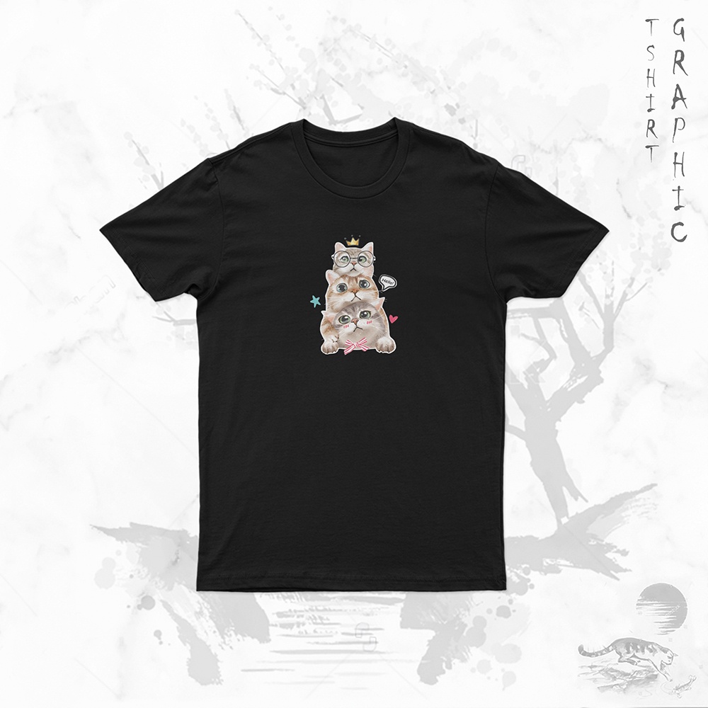 Kaos Kucing Imut Gemoy Baju Pria dan Wanita Lucu Distro | Custom Tulisan Distro Hitam Putih Terbaru 