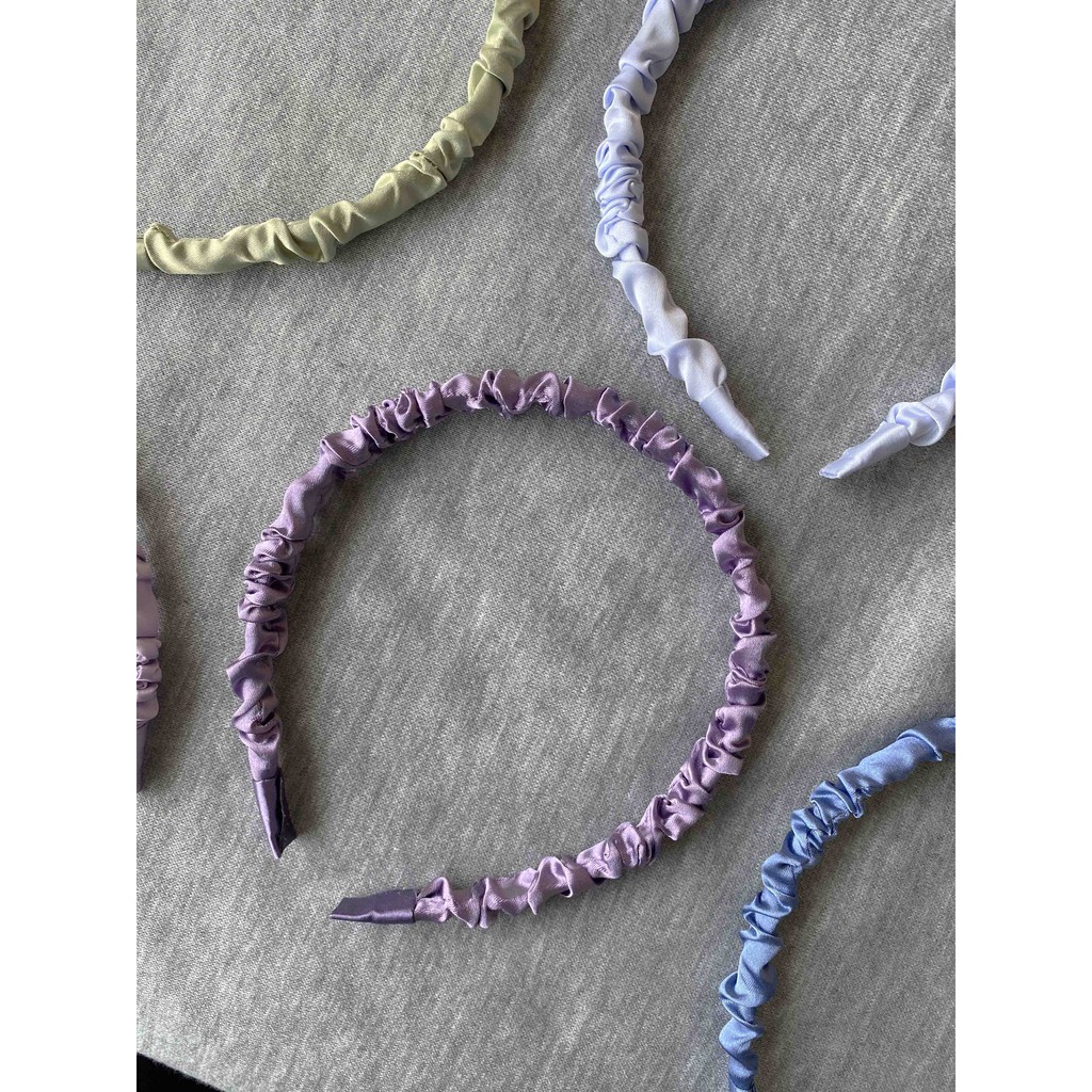 Satin Scrunch Headband | Bridesmaid Hair Accessories | Bando Silk | Bandana Kain Silky