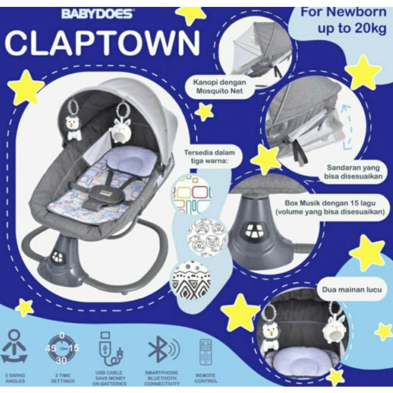 Bouncer swing electric Baby does Claptown