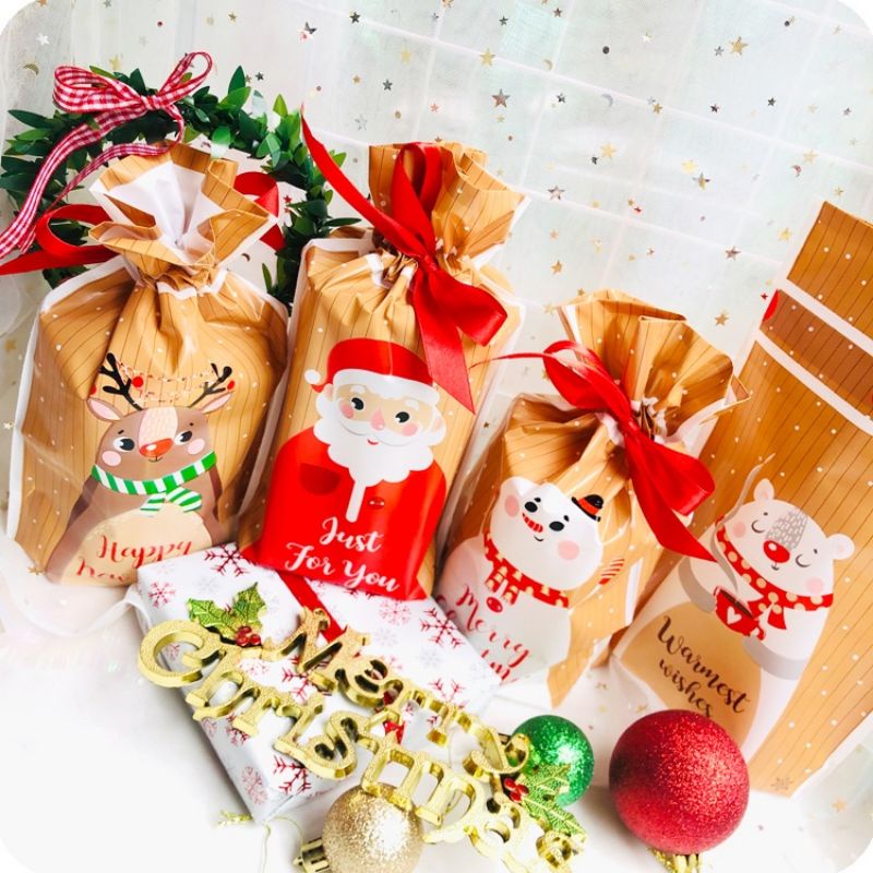 

25pcs Plastik Goodie Bag Chritmas | Plastik Permen Natal