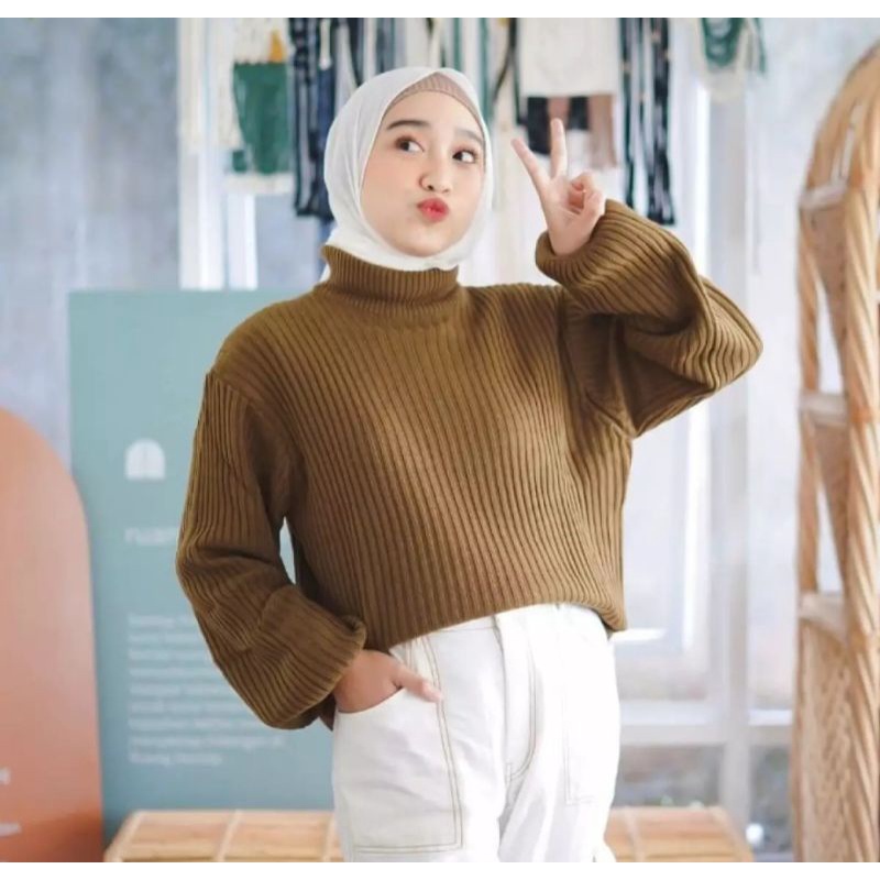 BAYONETA SWEATER RAJUT TANGAN BALON BB 40 - 65 KG BAHAN RAJUT HALUS ADEM NYAMAN DI PAKAI