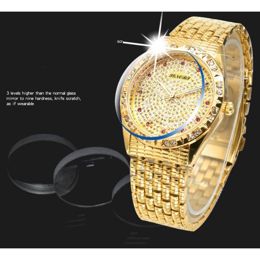 Jam tangan berlian termewah warna gold termurah