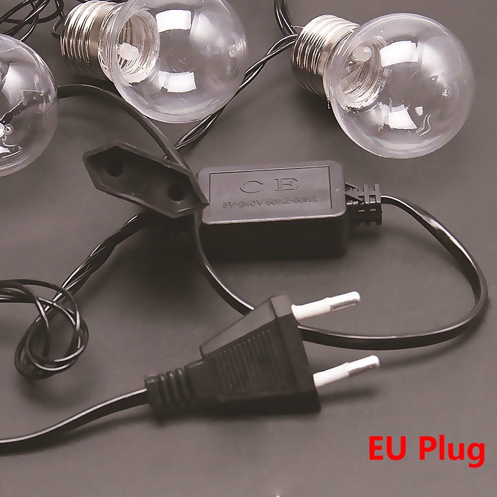 6M 20 LED Globe String Lights / US plug, EU plug Operated Starry Lights / Waterproof Fairy Lights Suitable Indoor And Outdoor / Decoration Night Light Perfect For Bedroom,Christmas,Ramadan,New Year,Parties,Wedding,Birthday,Kids Room,Patio,Window