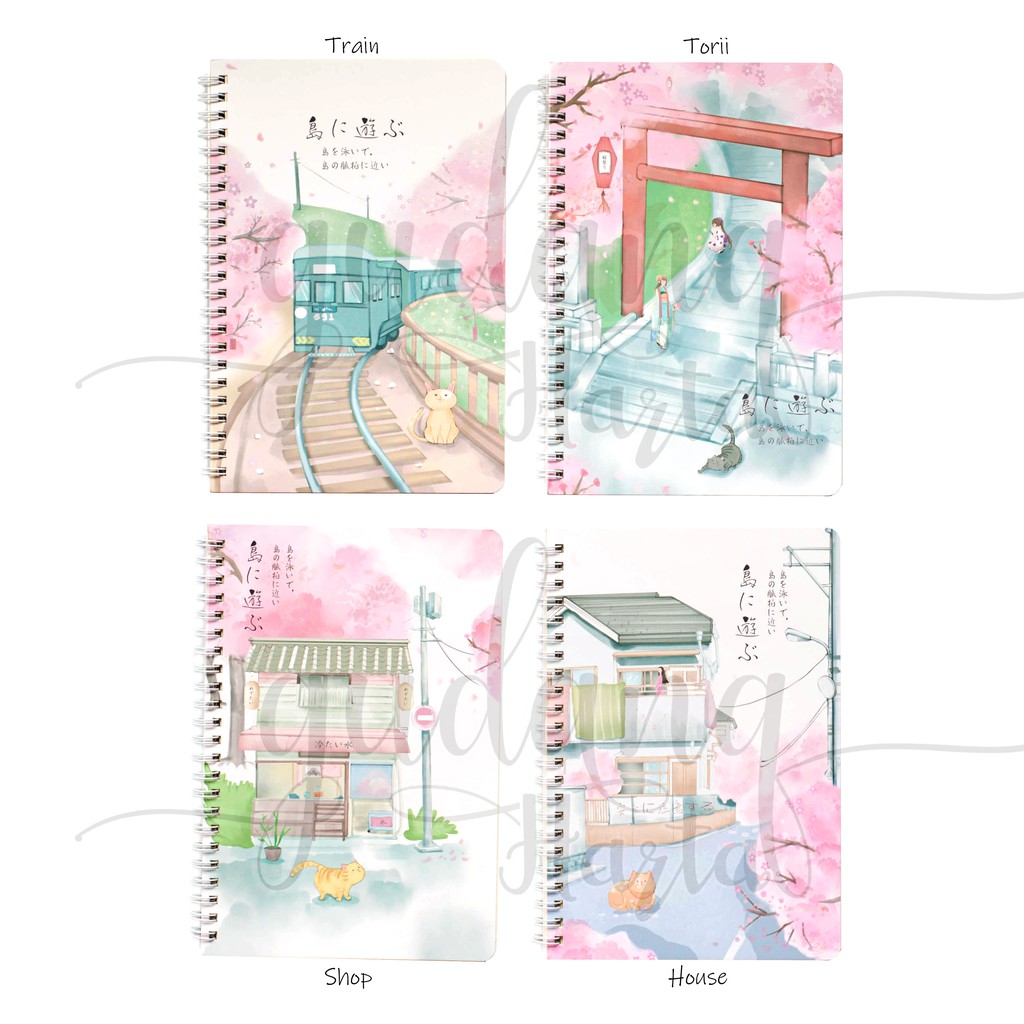 Notebook A5 Spiral Japan Sakura Buku Tulis Bunga Sakura Lucu GH 308803