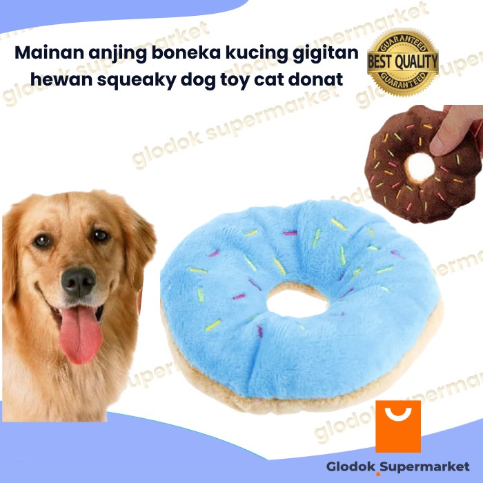 Mainan anjing boneka kucing gigitan hewan squeaky dog toy cat donat