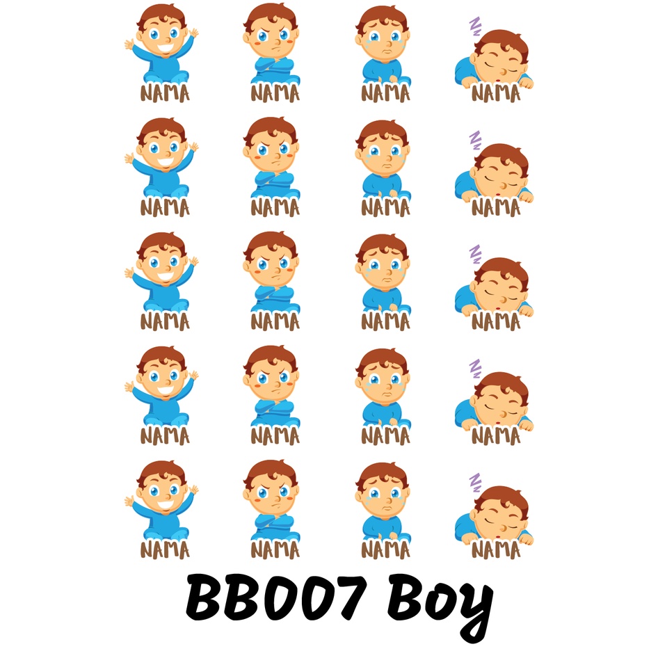 

Sticker Nama Cutting Label Waterproof Tahan Air Baby 07 (BB007)