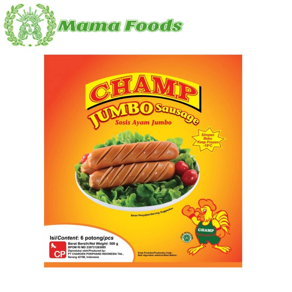 

Sosis Ayam Jumbo 500gr Champ Sausages Besar Harga Agen Termurah