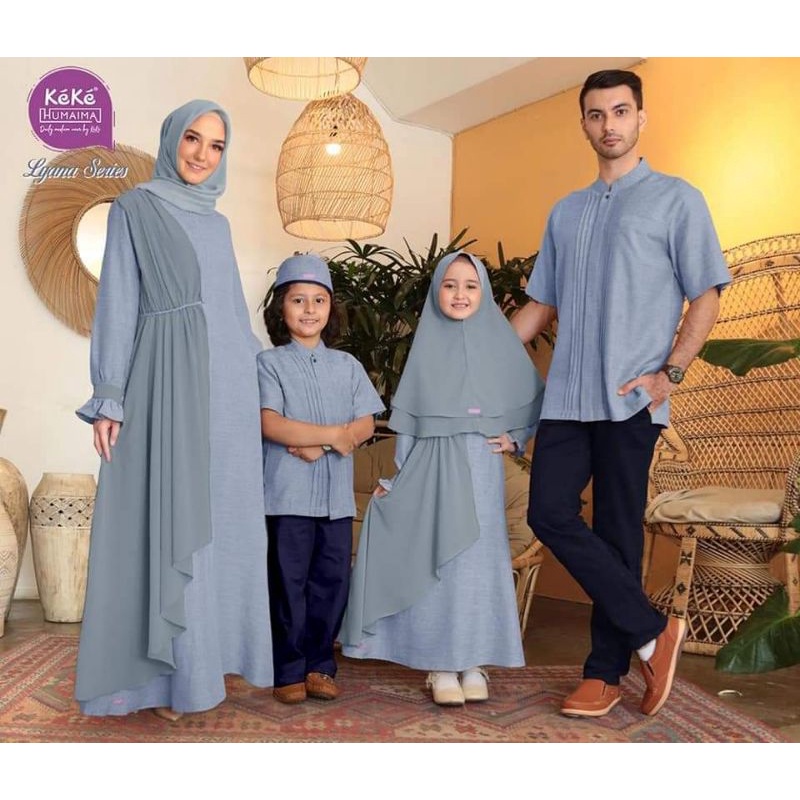 KEKE HUMAYMA SARIMBIT Lyana Series SRH 2103 almond Cream Lyana slate gray terbaru 2022 Sarimbit kelu