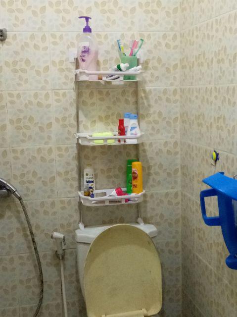 Rak Kamar Mandi Dapur Model Tempel Di Dinding 3 Susun Serbaguna