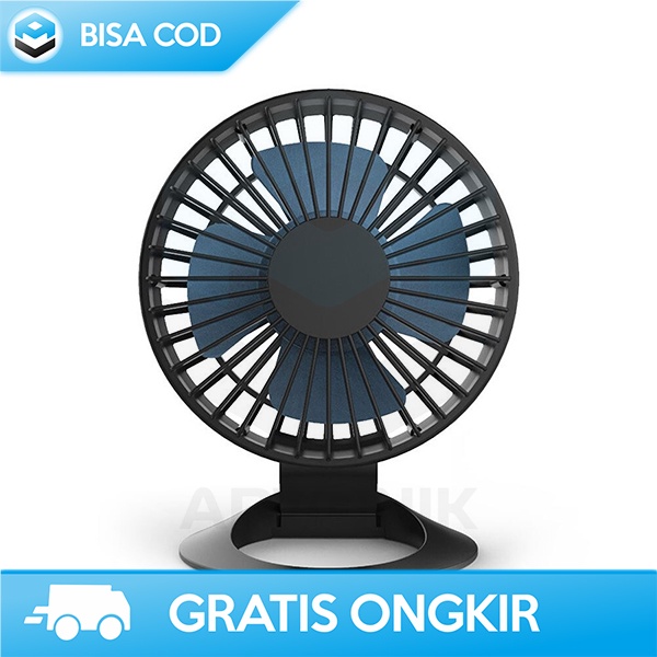 PORTABLE FAN KIPAS ANGIN MINI DESKTOP 2.5 WATT USB POWERED 5V F2-BLACK