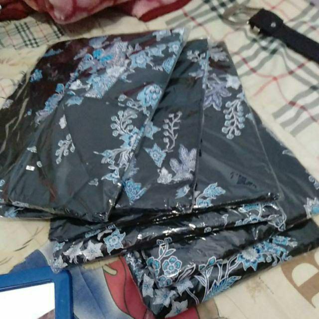 Batik Couple Keluarga Sania Ruffle Ori Ndoro Jowi Dnt Motif Cibulan Biru