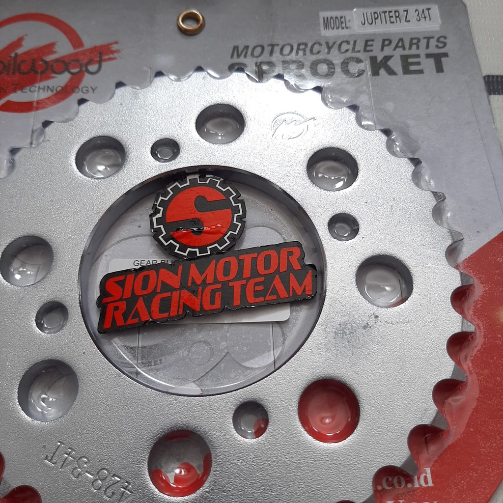 Gir Gear Belakang / Rear Sprocket Yamaha Jupiter / RX King / Vega / F1ZR Ukuran 428 - 34T Wilwood-3