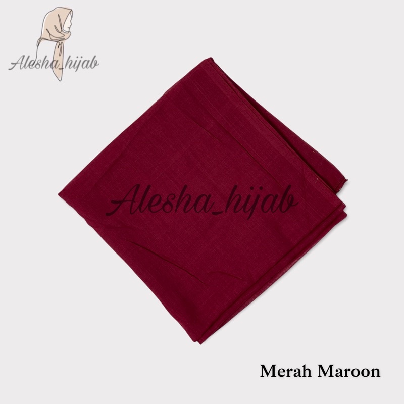 Segi Empat Paris | Jilbab Paris | Hijab Paris | Kerudung Paris Polos Premium-Merah Maroon