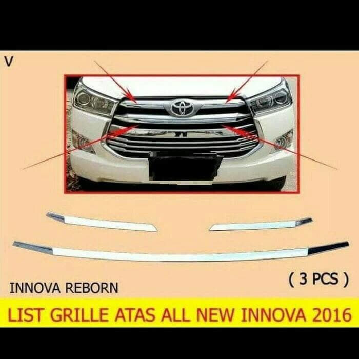 List Grill All New Innova Reborn Depan Tengah 3pcs