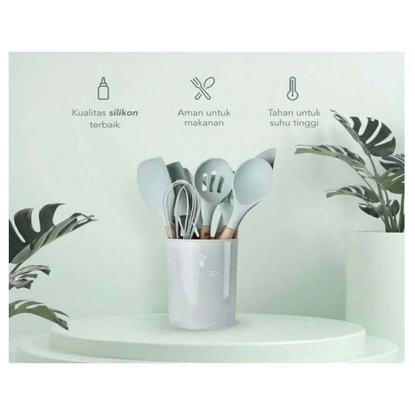 Silikon Utensil Peralatan Masak Silicone Utensil Set 11 Pcs Sutil