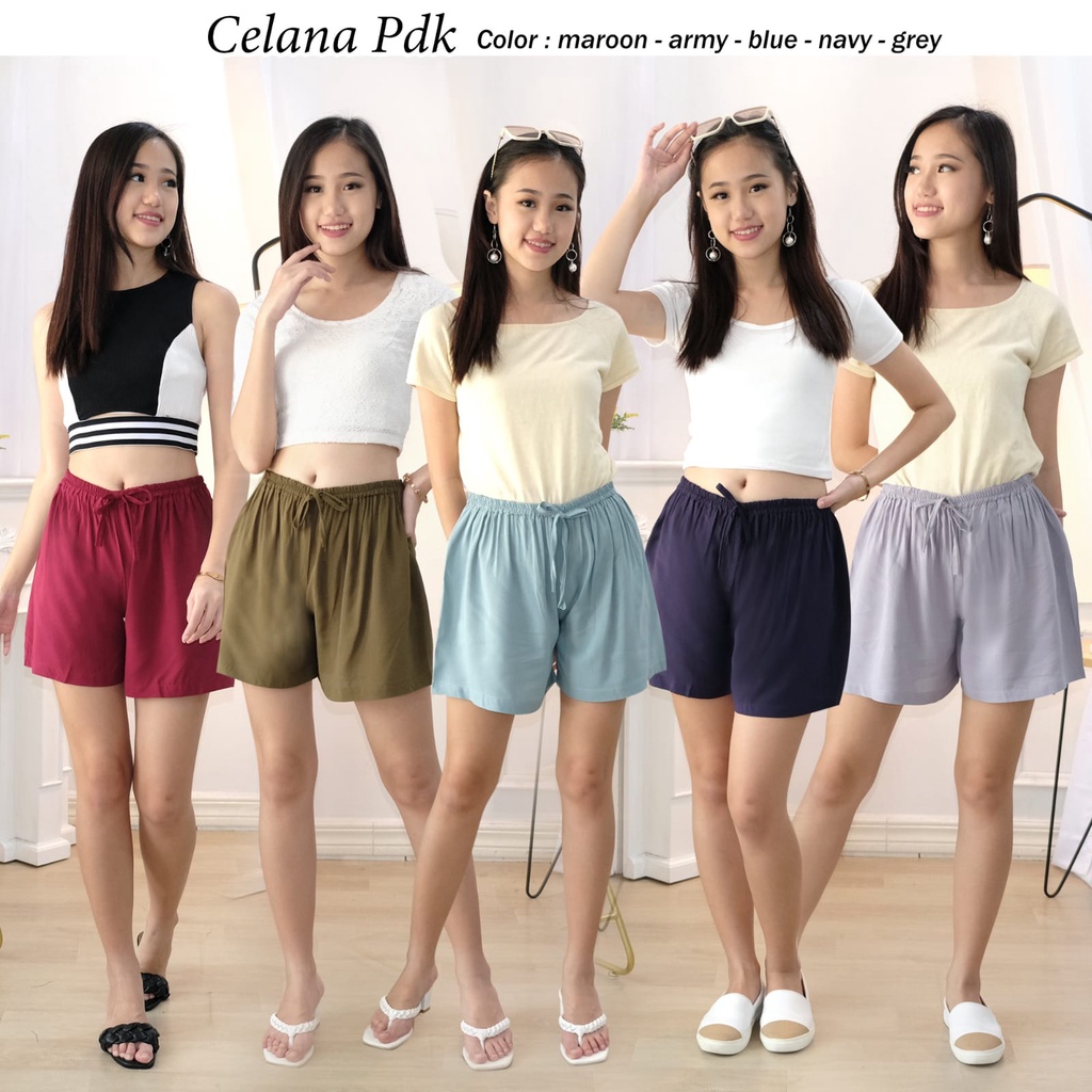 Celana pendek polos RAYON TWILL PREMIUM