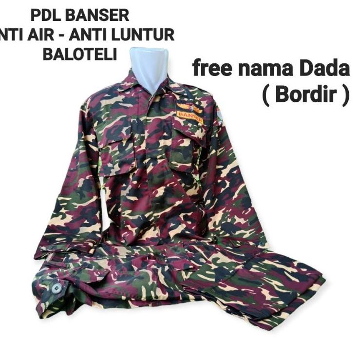 Terbaru.. Pdl Banser catton Twill Anti Luntur & PDL BanserRIPSTOK - PDL PREMIUM  Bonus nama Bordir