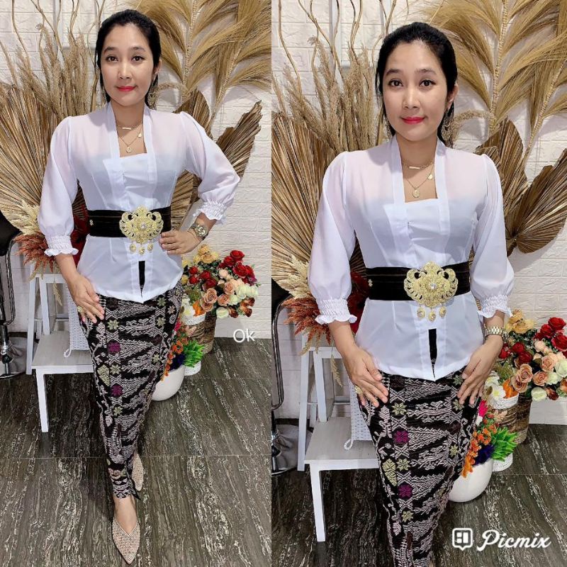 Kebaya sifon cref polos
