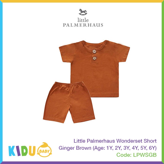 Little Palmerhaus Wonderset Short Baju Bayi Baju Anak Lengan Pendek Celana Pendek Kidu Baby