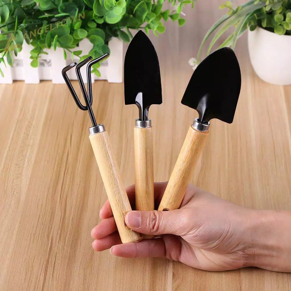 Peralatan Alat Berkebun Sekop Cangkul Garu Mini 3in1 Garden Tools