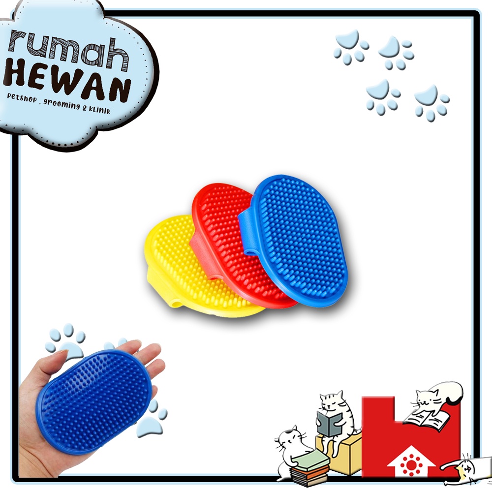 Sisir Grooming Hewan Kucing &amp; Anjing - Pet Brush / Sikat Oval