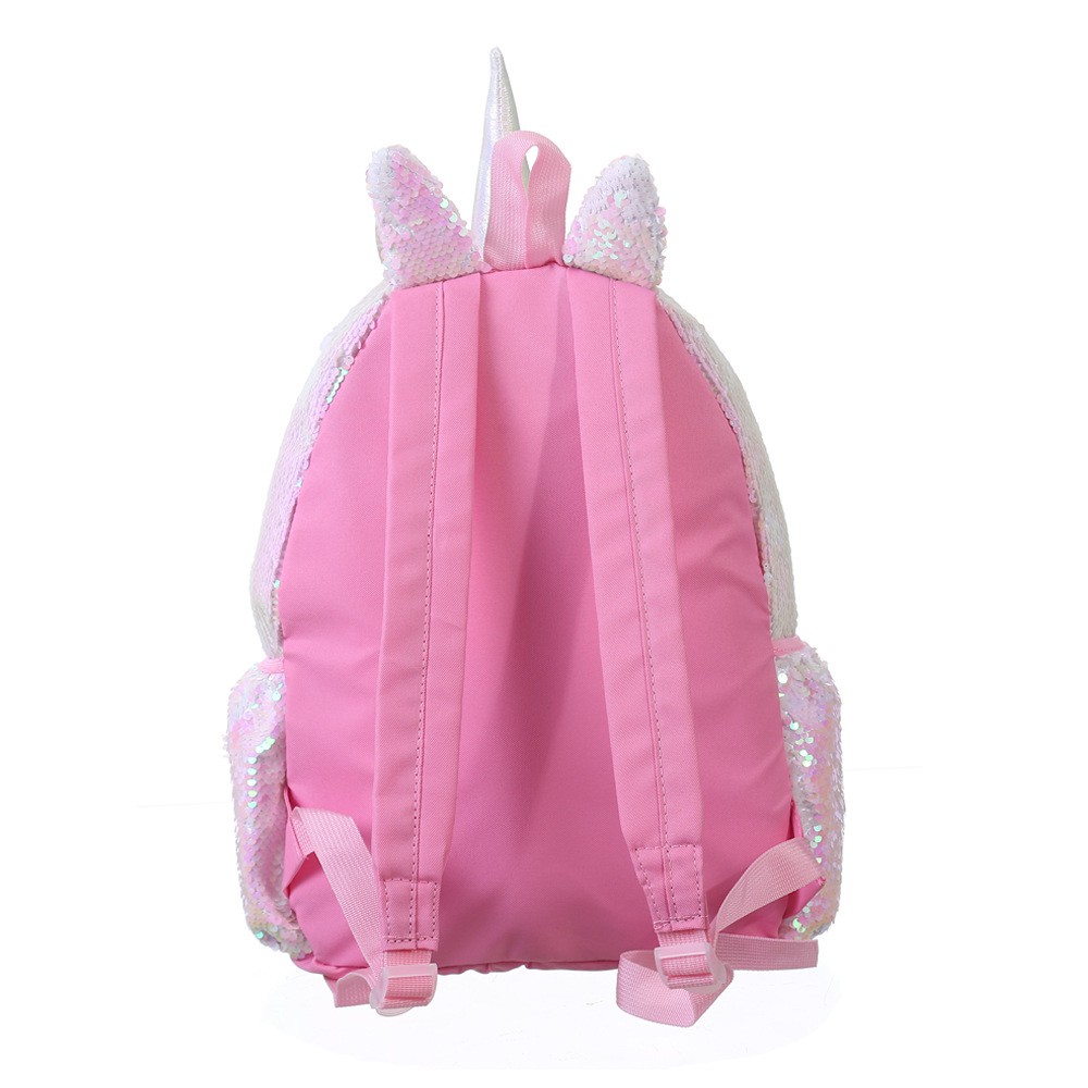 Tas Sequin Unicorn besar TU016 Ransel anak sd perempuan Reversible Backpack