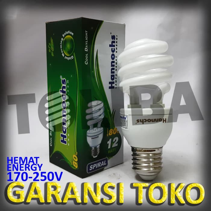 lampu hannochs hanochs tornado 12w 12watt 12 watt 12 w lampu spiral