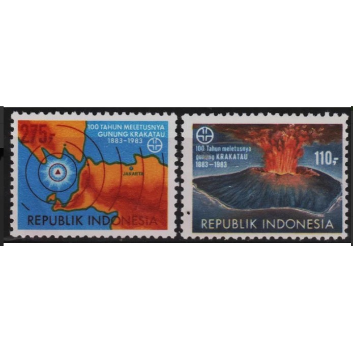 

Perangko Filateli N21 Indonesia MNH 2v 26.08.1983 Krakatau Eruption Centenary