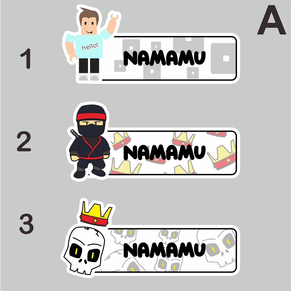 

Sticker Nama Anak / Dewasa A (+50pcs sticker)